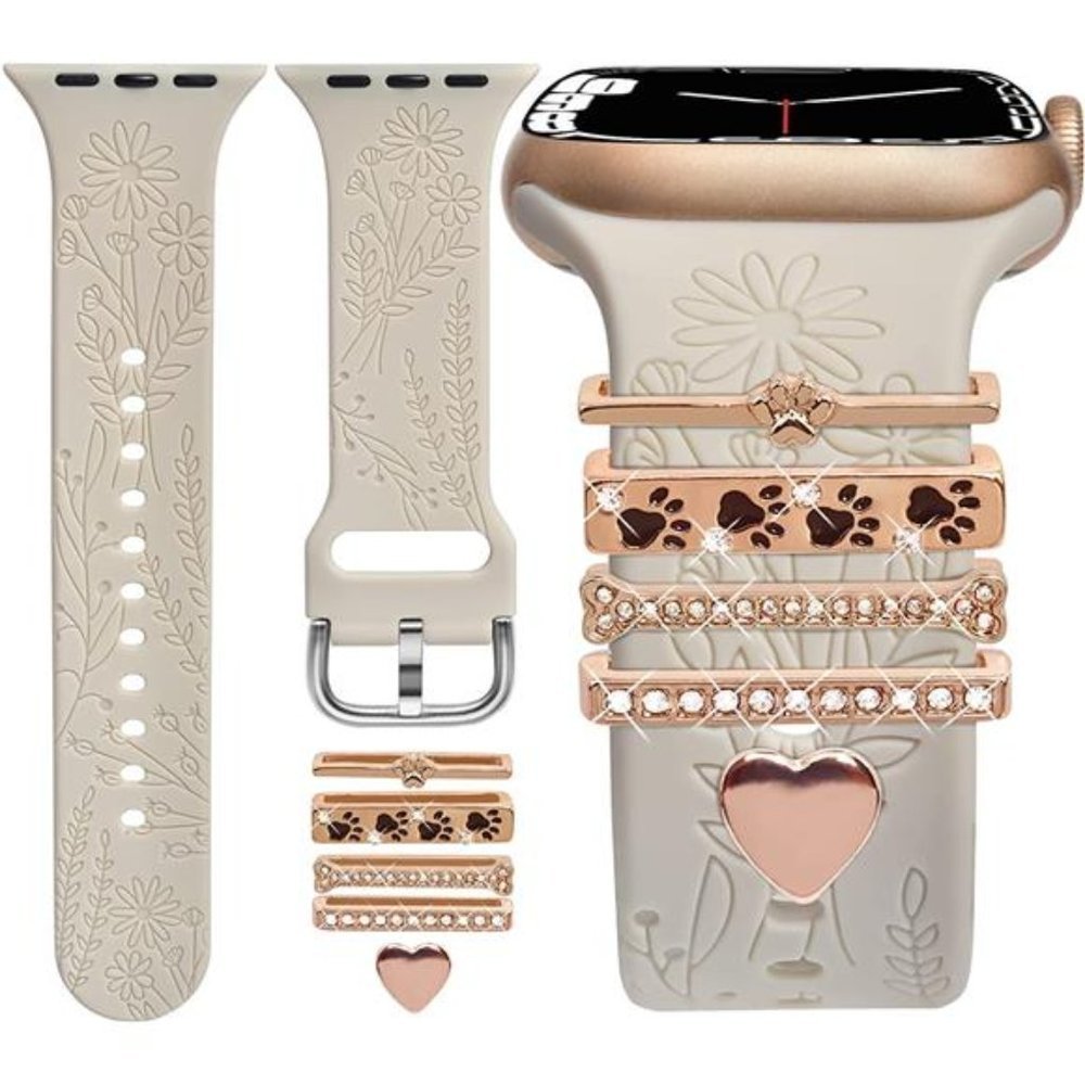 NEW Luxury Apple Watch Band with Dog Paw Charms